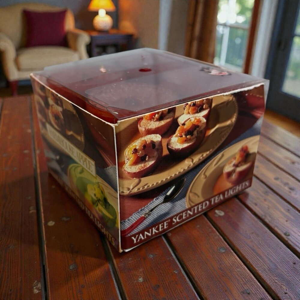 New (Retired) 12 Yankee Candle Tea Light Votives Farmhouse Apple Scent Gift